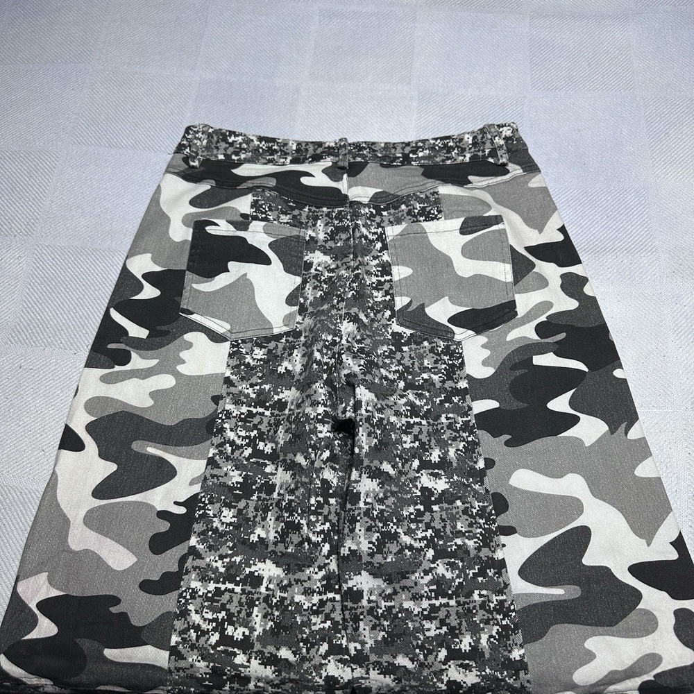 Akira Cargo Pants Womens‎ Multi Camo Baggy Wide Leg High Rise Y2K Streetwear - Picture 7 of 15